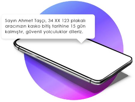 Oto servis takip programı Kasko Hatırlatma SMS'i